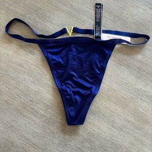 Victoria's Secret v-string in medium Deep Blue Lingerie nwt
